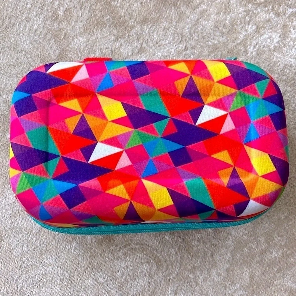 Brand New Lisa Frank Sticker Pad w/ Play Scenes & Zip-It Geometric Pencil Pouch